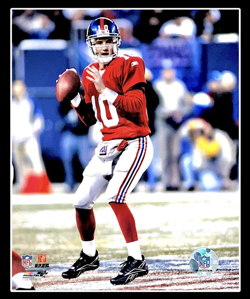 FOTO DE FÚTBOL AMERICANO ELI MANNING NEW YORK GIANTS 2006 CON LICENCIA OFICIAL 8X10 Foto 1 de 1