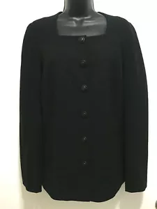 SZ 14 Lafayette 148 NEW YORK Black 6 Button Jacket Topper $598 - Picture 1 of 5