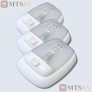PD 12V SINGLE Dome Ceiling Light - WHITE SWITCH - 3-PACK - Interior Euro-Style - Picture 1 of 1