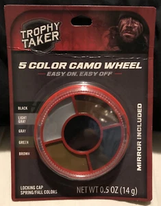NEW! SEALED! trophy taker 5 color camo wheel Face Paint! mirror included Hunting - Picture 1 of 4