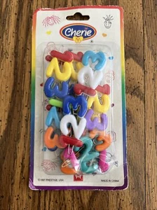 Vintage 1997 Prestige USA Cherie Plastic 123 Number Hair Clips Barrettes NOS 90s - Picture 1 of 3