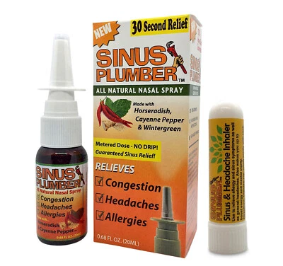 Sinus Plumber Nasal Inhaler and Original Pepper Nasal Spray Sinus Buster Deal - Image 1 of 4