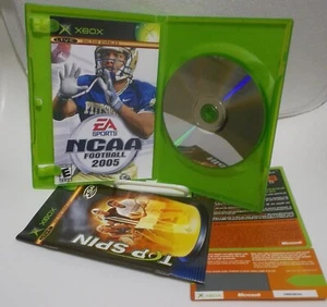 NCAA FOOTBALL 2005 & TOP SPIN XSN TENNIS XBOX GAME - Picture 1 of 5