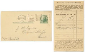 1915 Fort Morgan Colorado flag cancel - County Assessor's Office - Picture 1 of 1