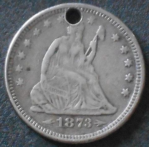 1873 Silver Seated Liberty Quarter Cover