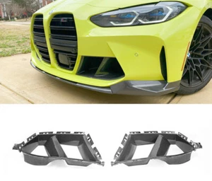 BMW G80 M3 G82 G83 M4 REAL CARBON FIBER air inlet bumper cover Performance Style - Picture 1 of 2