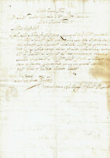 Historischer Handschrift aus Italien mit geprägten Wappen im Papier 1674 ?