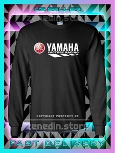 Yamaha Factory Racing Logo Men's Long Sleeve T-Shirt American T-Shirt - Picture 1 of 10