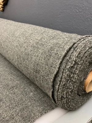 Heavyweight Charcoal Gray Wool – PERFECT For Historical Outerwear/Felting – 61" - Image 1 of 4