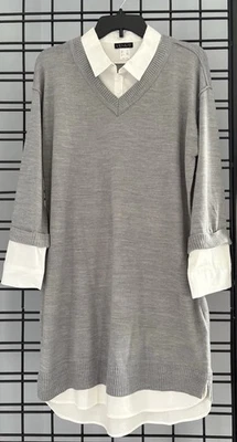Venus Women’s Grey Sweater  Shirt Dress Size large - Image 1 of 4