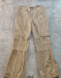 Vintage Eddie Bauer Hose Damen Cargo 6 30x31 Khaki Hellbraun Wandern Outdoor Neu mit Etikett - Bild 1 von 15