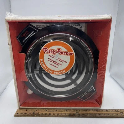 Hamilton Beach пятая горелка портативная плита электрический гриль #812 винтажный новый из старых запасов - Изображение 1 из 4