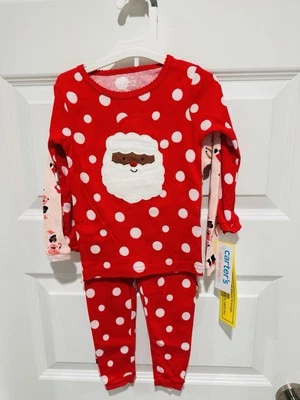 Nuevo conjunto de pijama de manga larga de algodón de 4 piezas Carter's Just One You" para niñas pequeñas 18M Foto 1 de 4