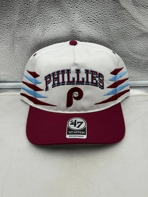 Philadelphia Phillies MLB '47 Brand White Diamond Hitch Adjustable Snapback Hat - Image 1 of 4