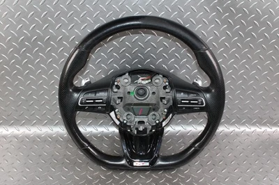 18-21 Stinger Black Leather Driver Steering Wheel Cruiser Radio Control Switches Foto 1 de 4