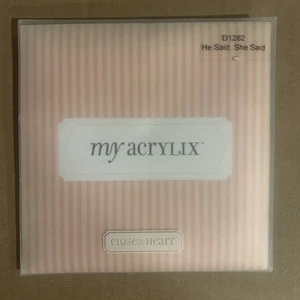 CTMY Photopolymer Stamp Set, D1282, He Said She Said - Picture 1 of 2