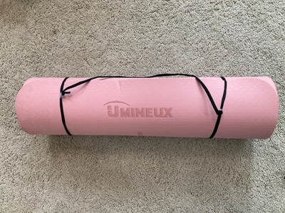UMINEUX Estera de Yoga Extra 72"x24"x1/3", Parfait Rosa y Gris Foto 1 de 4