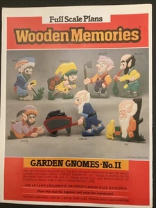 Wooden Memories GARDEN GNOMES No. II Lawn Art XMAS ELVES Full Scale Plans NEW - Picture 1 of 5