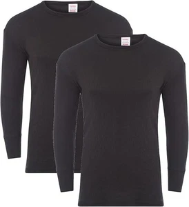 2 Pack Mens Thermal Top Long Sleeves Vest Full Winter Warm Shirts Long Johns - Picture 1 of 12
