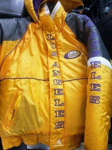VINTAGE LOS ANGELES LA LAKERS PUFFY IMAXX JACKET MEN SIZE MEDIUM - Picture 1 of 4
