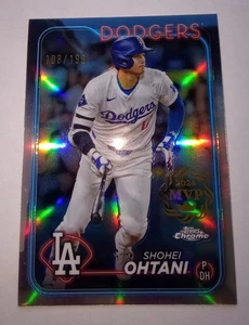 SHOHEI OHTANI DODGERS TOPPS CHROME REFRACTOR BUY BACK STAMP 2024 MVP #108/199 - Picture 1 of 6