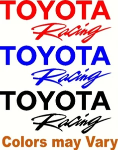 (2) 9" TOYOTA RACING Logo Vinyl Decal Camry Celica Car Sticker FREE SHIPPING - Bild 1 von 3