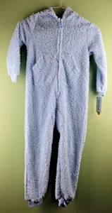 Cat and Jack Kids One Piece Jumpsuit Hooded pajamas Size S(6/7) Light Blue - Picture 1 of 4