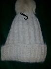 Beautiful Oatmeal Knitted Bobble Wool Hat, Brand New. Ideal For The Cold Season