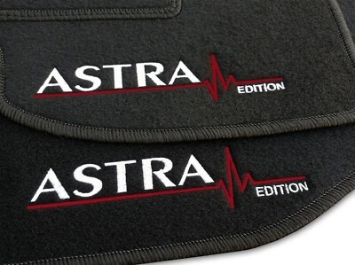 VELOURS FUßMATTEN für OPEL ASTRA G (1998 - 2009) + STICKEREI