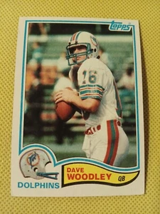 1982 DAVE DAVID WOODLEY TOPPS NFL CARD #140 MIAMI DOLPHINS LSU TIGERS - Picture 1 of 2