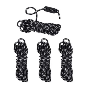 Zeltleine 4er Set Night Cord reflektierende Zeltschnur 4x 4 m Abspannleine - Bild 1 von 3