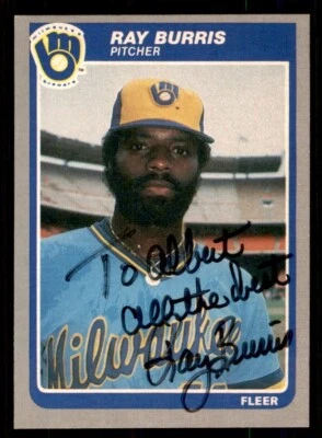 1985 Fleer Baseball #U-15 Ray Burris Signed Autograph (no COA) - Image 1 of 2