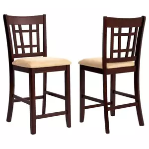 Lavon 24" Counter Stools Tan and Brown (Set of 2) - Picture 1 of 7