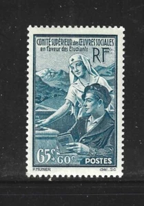 FRANKREICH - 1938 - HALBPOST - STUDENTENHILFSAUSGABE - Scott # B78 - postfrisch - Bild 1 von 2