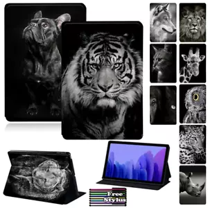 Animal Leather Stand Tablet Cover Case for Samsung Galaxy Tab S5e S6 S7/A Series - Picture 1 of 20