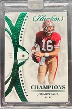 2022 Panini Flawless Joe Montana Emerald #2/3 Diamond Guaranty