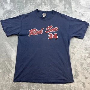 Vintage Boston Red Sox David Ortiz #34 Gr. XL * Blau Big Papi MLB 2005 - Bild 1 von 9