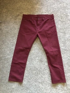 Levi’s 513 Jeans Men’s 38x30 Maroon Slim Straight Low Rise White Tag Denim - Picture 1 of 7