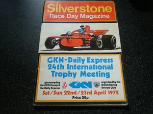 1972 SILVERSTONE PROGRAMME F1 TOURING DAVE BRODIE ESCORT CAMARO BOSS MUSTANG F2 - Picture 1 of 5
