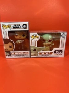 Funko Pop! Vinyl: Star Wars - The Mandalorian w/Grogu #461 & The Child #368 - Picture 1 of 7