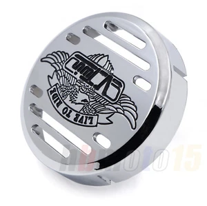 Chrome +BK Horn Cover For Kawasaki Vulcan 800 Yamaha V-Star 650 1100 Classic - Picture 1 of 6