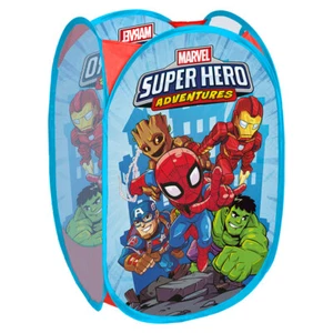 MARVEL HEROES Boys Bedroom Pop Up Folding Car Organizer Toys Storage Basket - Picture 1 of 3