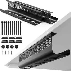Lot de 2 goulottes de câbles de bureau - Gestion des câbles sous le bureau - ... - Afbeelding 1 van 7