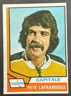 1974-75 O-Pee-Chee Hockey - #166 Pete Laframboise - Washington Capitals - Image 1 of 2