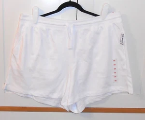 WOMEN'S OLD NAVY WHITE EXTRA HIGH-WAISTED VINTAGE SWEAT SHORTS (5") - 2XLARGE - Picture 1 of 2
