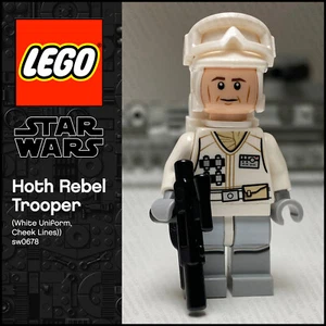 GENUINE LEGO Star Wars Minifigure  Hoth Rebel Trooper White Uniform sw0678 75098 - Picture 1 of 5
