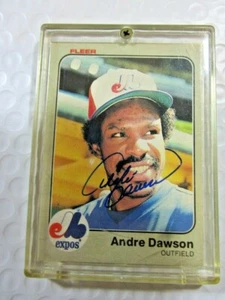 Andre Dawson Signed 1983 Fleer #280 EXPOS AUTOGRAPHED BASEBALL CARD - Picture 1 of 1