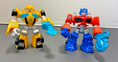 Transformers Playskool Heroes Rescue Bots Optimus Prime & Bumble Bee 3.5in - Image 1 of 4