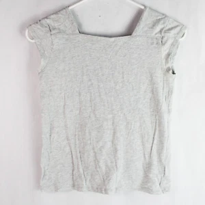 Gap Kids Light Gray Square Neck Cotton Shirt, Girl's Size Large 10, Pre-Owned - Picture 1 of 5