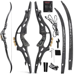 62" ILF Archery Recurve Bow 19" Riser 30-60lbs Limbs Takedown Hunting Shooting - Picture 1 of 20